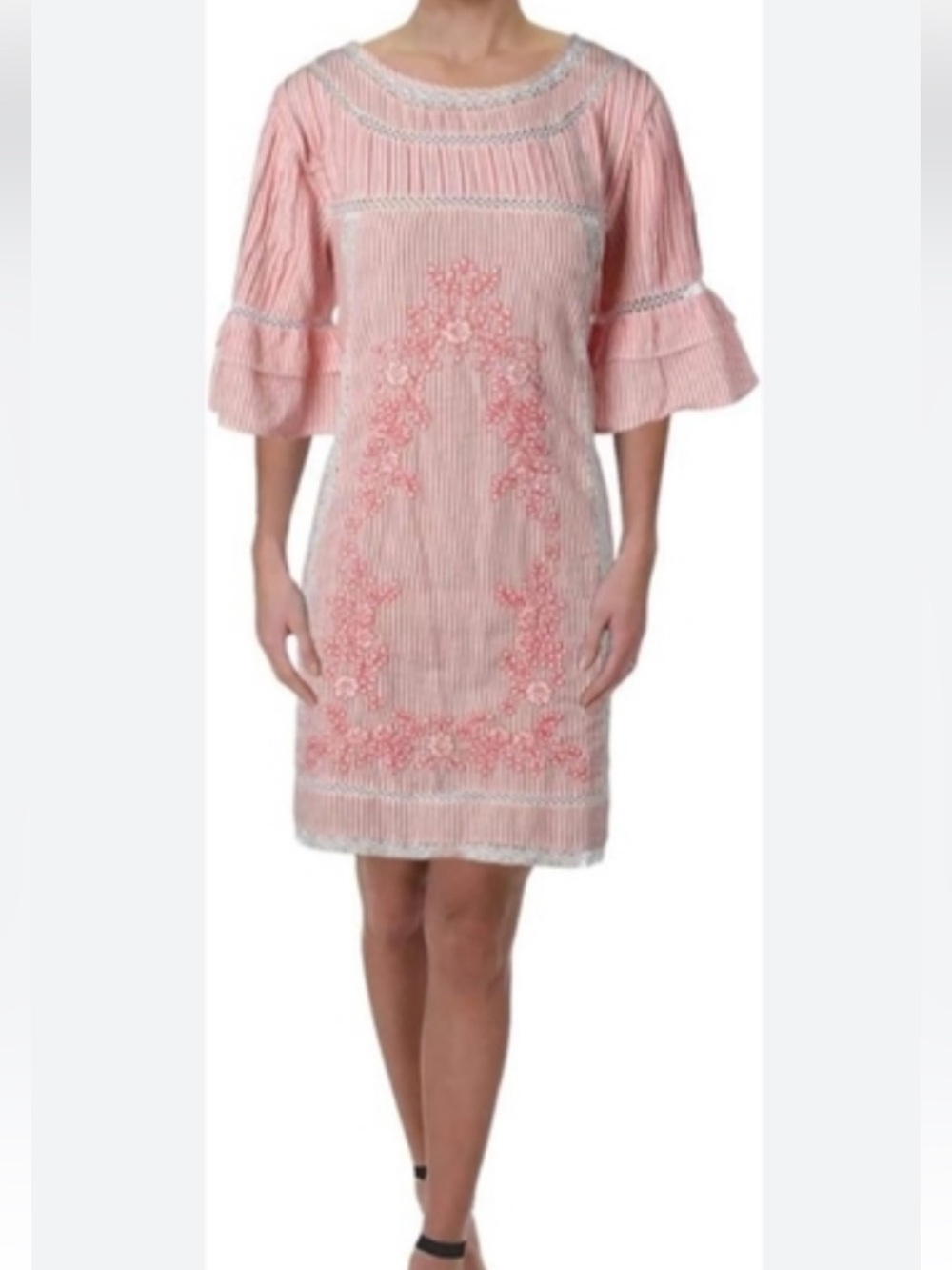 Free People Sunny Day Boho casual dress Gingham plaid cotton dress Sz S